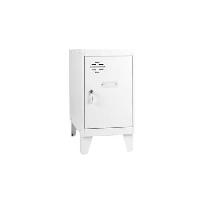 PROREGAL Schließfachwürfel AMEGO | HxBxT 57,5x40x50cm | Mit Standfüße | Weiß-Weiß | Spind Schließfach Garderobe Image