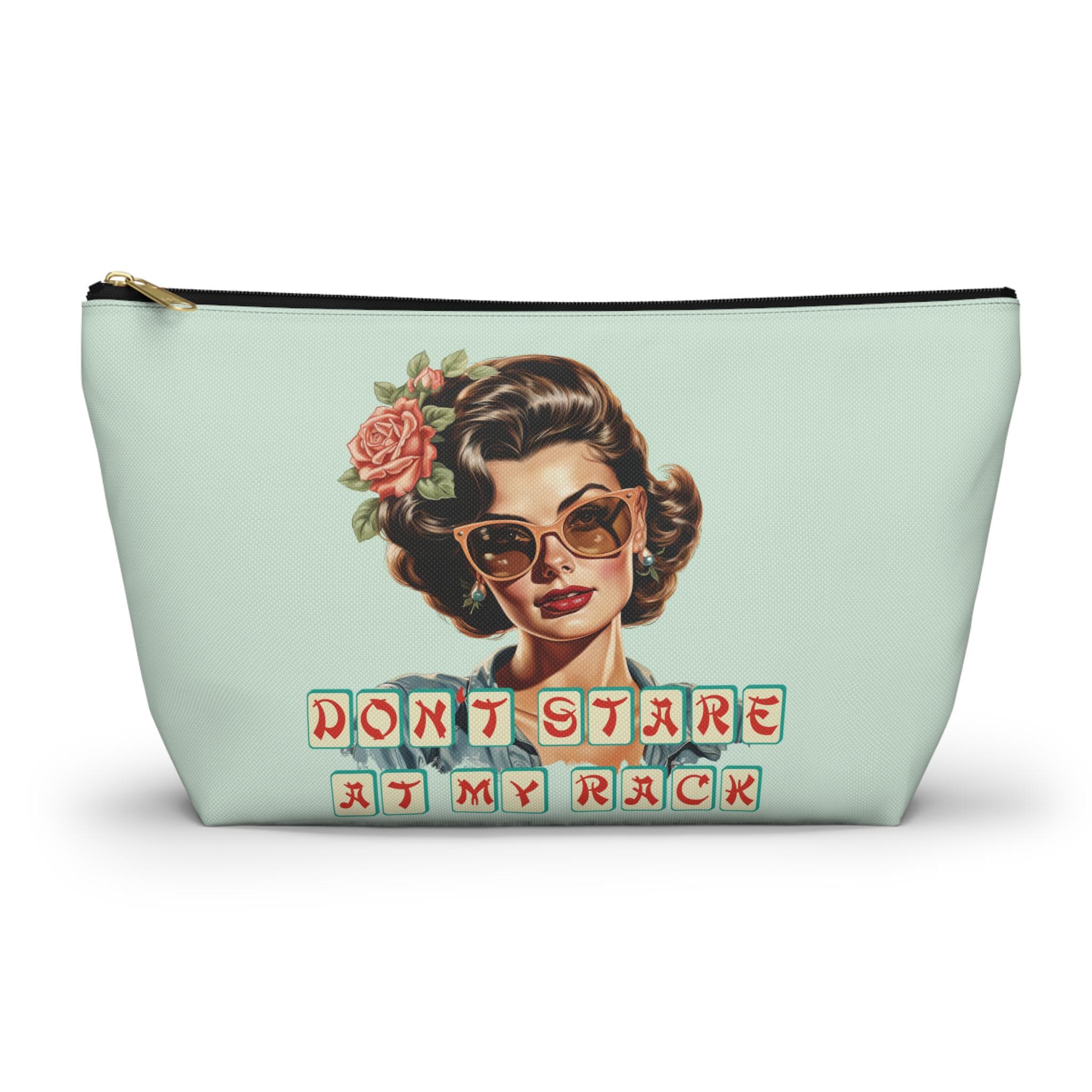 "Borsa per tessere Mahjong: Borsa verde \"Non fissare il mio rack\""