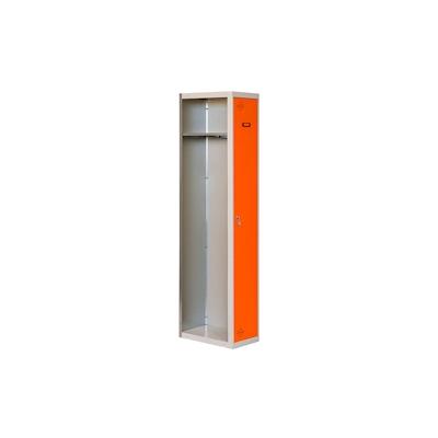 PROREGAL Spind AMEGO | HxBxT 180x30x50cm | 1 Abteil | Anbaumodul | Grau-Orange | Schließfach Garderobe Image