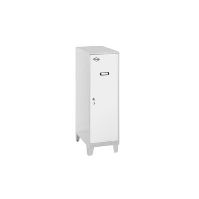 PROREGAL Schließfachwürfel AMEGO | HxBxT 101,5x40x50cm | Mit Standfüße | Weiß-Grau | Spind Schließfach Garderobe Image