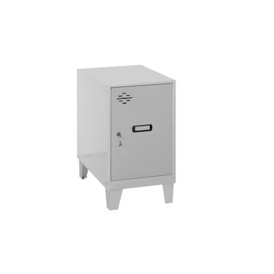PROREGAL Schließfachwürfel AMEGO | HxBxT 57,5x40x50cm | Mit Standfüße | Grau-Grau | Spind Schließfach Garderobe Image
