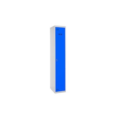 PROREGAL Spind AMEGO | HxBxT 180x40x50cm | 1 Abteil | Grundmodul | Grau-Blau | Schließfach Garderobe Image