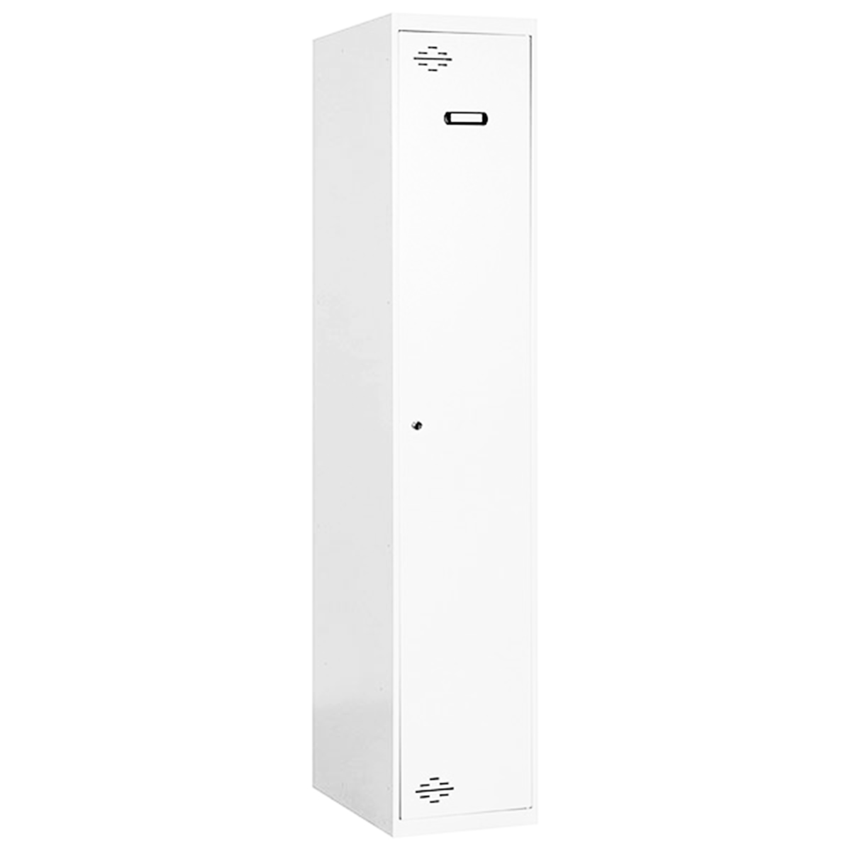 Proregal Spind AMEGO | HxBxT 180x40x50cm | 1 Abteil | Grundmodul | Weiß-Weiß Image