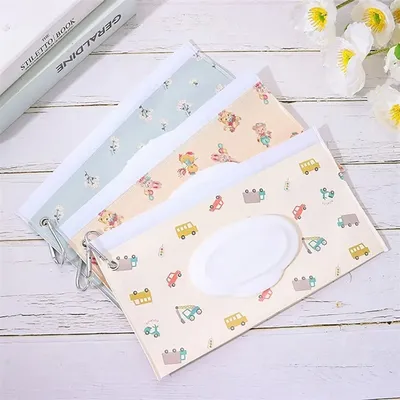 Baby Wipe Pouch Maengu Tissue Case Bag for Wipe Dispenser Box for Wipes Water Tissue Holder Pouch for Wipes