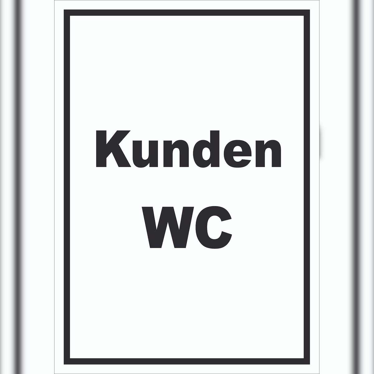 HB-Druck Kunden WC Schild mit Text Toilette hochkant A6 Rückseite selbstklebend Image
