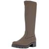 Stiefel GABOR "Gabor Stiefel Veloursleder/Microfaser", Damen, Gr. 39, braun (fango), Veloursleder, Microfaser, casual, Schuhe