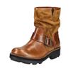 Bikerboots FLY LONDON "Fly London Stiefelette Leder", Damen, Gr. 36, braun (tobacco), Leder, casual, Schuhe
