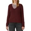 Strickpullover S.OLIVER, Damen, Gr. 36, schwarz merlot, Strick, Obermaterial: 60% Polyacryl, 22% Polyester, 10% Alpaka, 8% Polyamid, unifarben, casual, hüftbedeckend, V-Ausschnitt, Langarm, Pullover, mit V-Ausschnitt