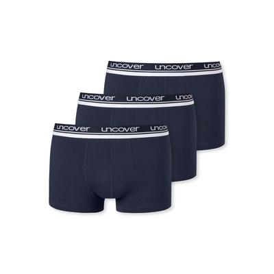 Boxer UNCOVER BY SCHIESSER "UNCOVER Cotton", Herren, Gr. XL, 803, blau, Single Jersey, Obermaterial: 95% Baumwolle, 5% Elasthan, körpernah, Unterhosen, Logo-Bund, elastisch, ohne Eingriff, perfekter Sitz Image