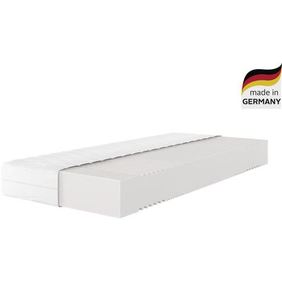 Komfortschaummatratze ÄLGDRÖM "Lasse, Premiumqualität, 7 Zonen Matratze 90x200 cm, 140x200 cm", weiß, B:100cm H:22cm L:200cm, Bezug: 100% Polyester, Matratzen, in H2/H3/H4, 90x200 cm von Stiftung Warentest "GUT (2,3)" getestet, Topseller Image