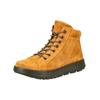 Schnürstiefelette THINK "Think Stiefelette Veloursleder", Damen, Gr. 39, gelb (hellgelb), Veloursleder, casual, Schuhe