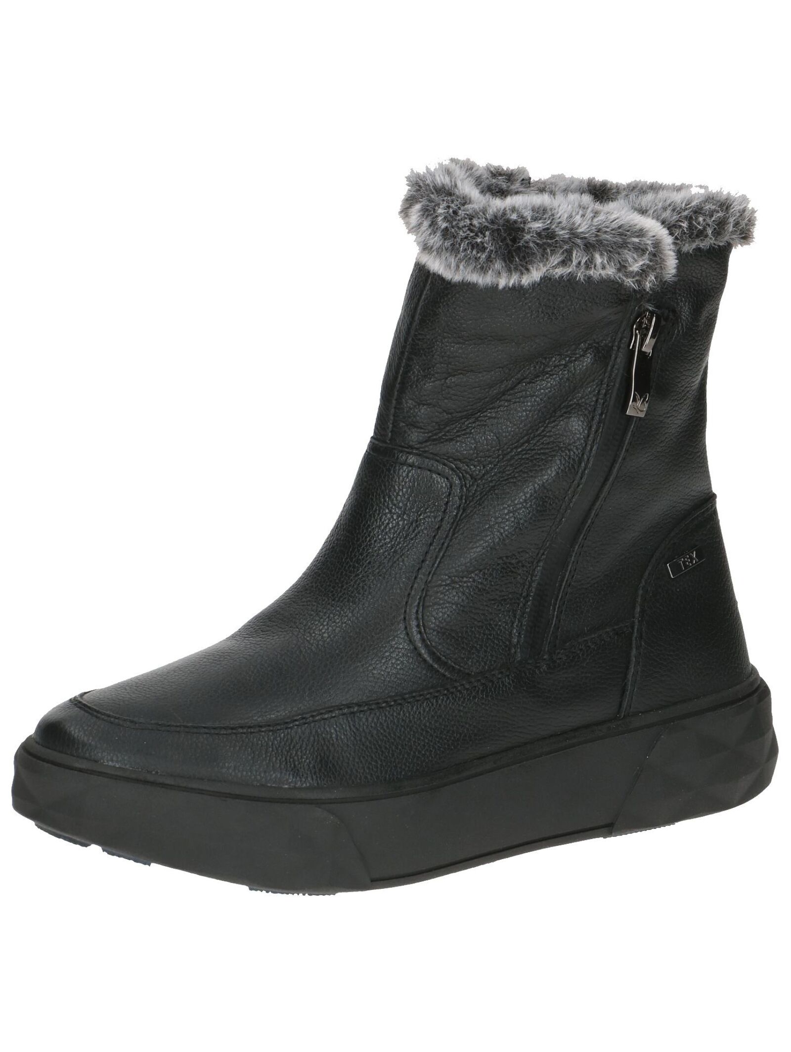 Stiefelette CAPRICE "Caprice Stiefelette Leder/Textil", Damen, Gr. 37, schwarz, Leder, Textil, Schuhe Stiefelette