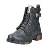 Schnürstiefelette MUSTANG SHOES "Mustang Shoes Stiefelette Lederimitat", Damen, Gr. 41, blau (navy), Lederimitat, casual, Schuhe