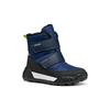 Winterstiefel GEOX "J TREKKYUP BOY B ABX", Kinder, Gr. 38, bunt (navy, limette), Textil, Synthetik, sportlich, Schuhe, Klettstiefel mit Warmfutter, Größenschablone zum Download