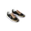 Sneaker CALVIN KLEIN JEANS "RETRO RUNNER ESS MIX MAT", Damen, Gr. 37, bunt (schwarz, khaki), Textil, Leder, unifarben mit Farbeinsatz, sportlich, Schuhe, Schnürschuh, Runner-Sneaker, Freizeitschuh mit seitlichem CK-Logo