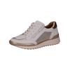 Sneaker CAPRICE "Caprice Sneaker Leder/Textil", Damen, Gr. 39, weiß (weiß, gold), Leder, Textil, casual, Schuhe