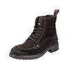Schnürstiefelette PANTOFOLA D´ORO "Pantofola d'Oro Stiefelette Veloursleder", Gr. 43, braun (dunkelbraun), Veloursleder, casual, Schuhe