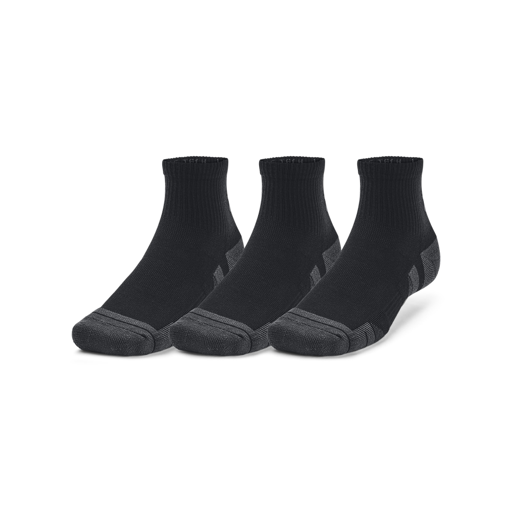 Sportsocken UNDER ARMOUR "UA PERFORMANCE TECH 3PK QTR", Herren, Gr. L (42/47), schwarz (schwarz 001), Obermaterial: 98% Polyester, 2% Elasthan, Socken Image