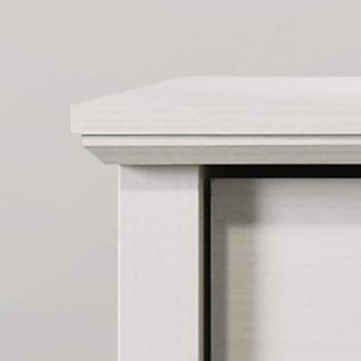 4-Drawer Chest In White Finish With Black Handles