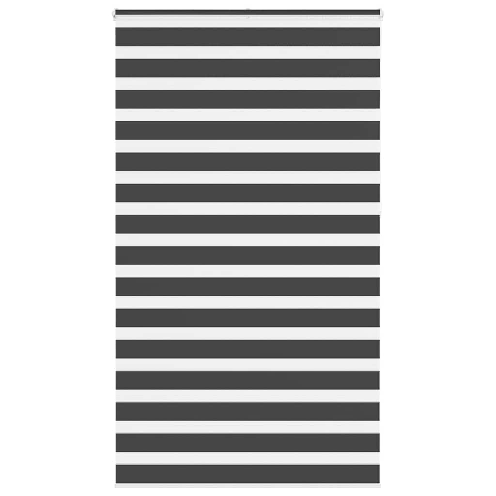 vidaXL Doppelrollo Schwarz 120x230 cm Stoffbreite 115,9 cm Polyester Image