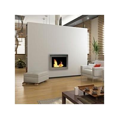 Soho wall mount ethanol fireplace stainless steel 28"w x 19"h x 5.5"d
