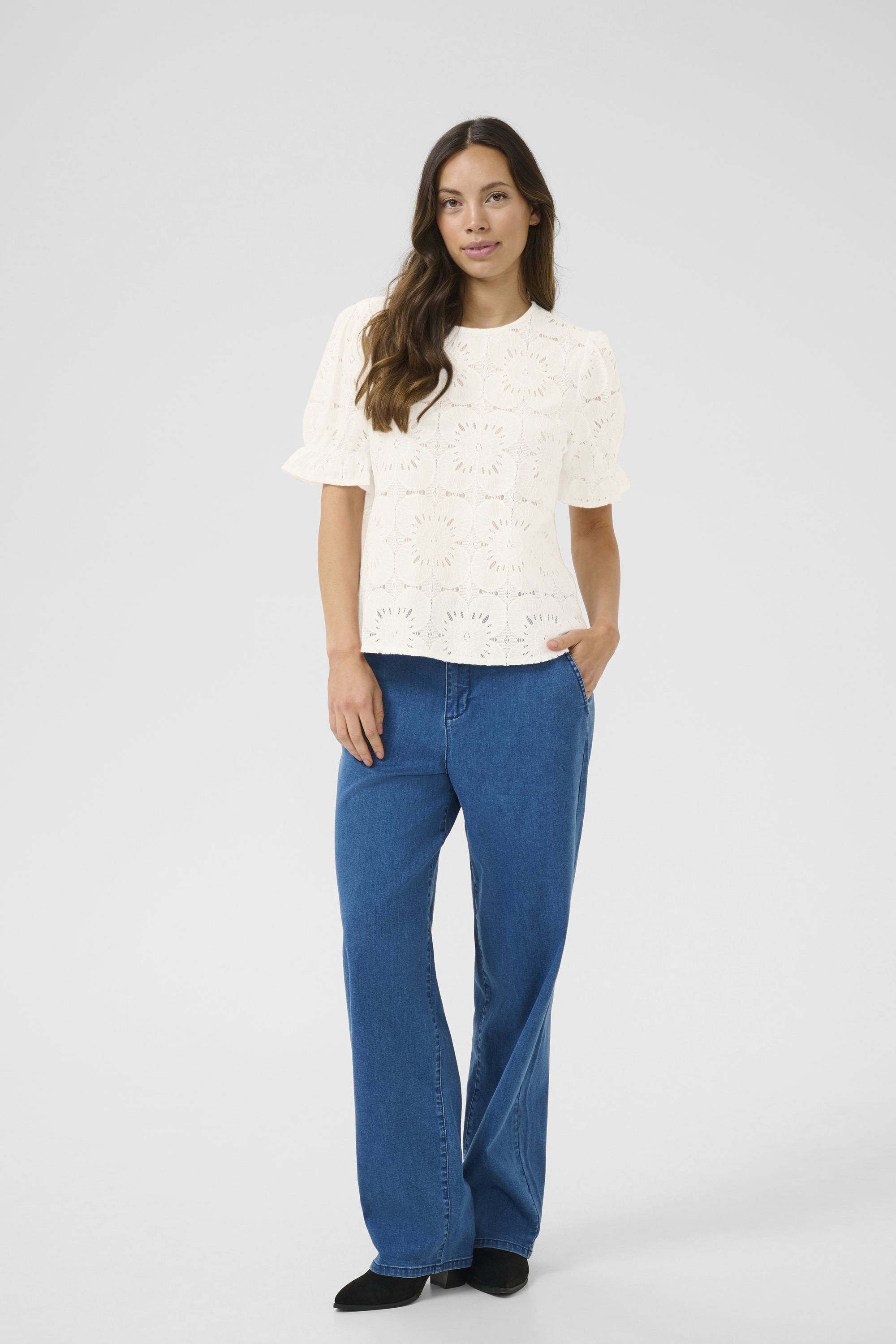 Kurzarm-Bluse CRLibby Regular fit white Image