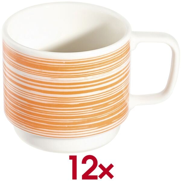 ID Fine Kaffeebecher Fresh Color Stapelbecher 250 ml 12 Stück orange