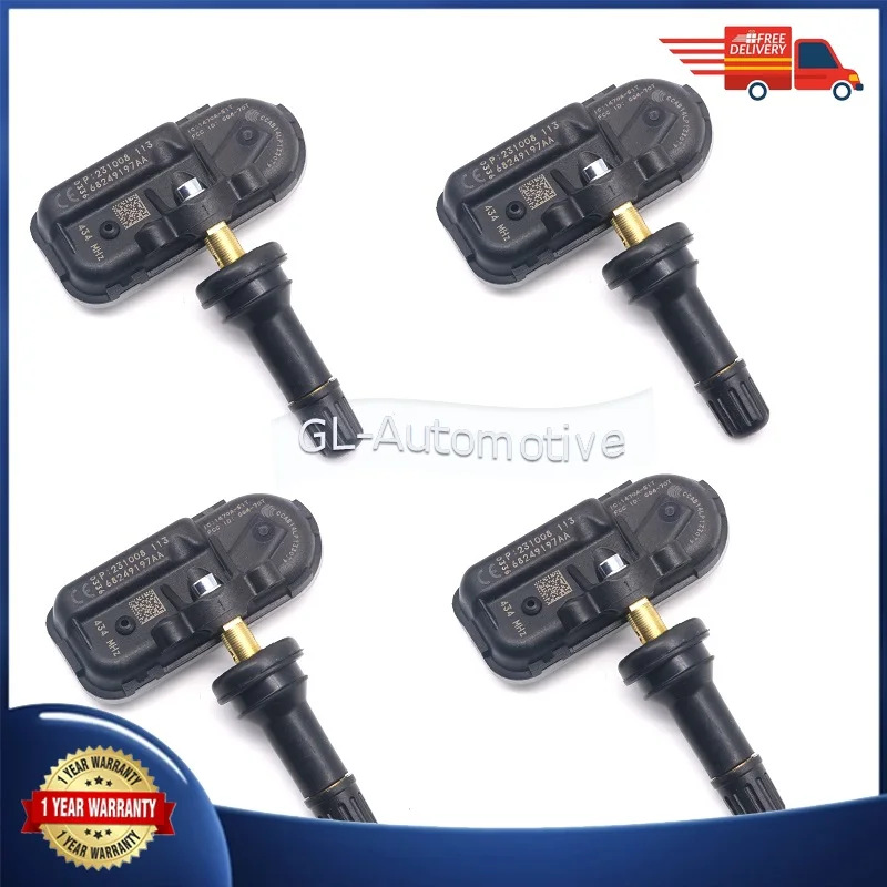 1/4pcs 434mhz tpms Reifendruck sensor für Jeep Cherokee RAM Transporter 68157568aa 68249197aa Image