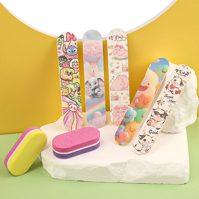 3 stücke Mini Nägel Schwamm Datei Puffer Block Polieren Schleif Datei Pediküre Nagel Datei Häutchen Pusher Puffer Reinigung Maniküre Werkzeuge Image