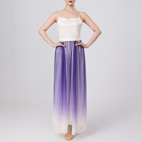 Sportkleidung Röcke Spleißen Tüll Damen Leistung Training Langarm Hoch Polyester Image