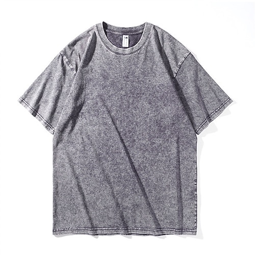 Herren T Shirt T-Shirt Kurzarmshirt Kurzarm Rundhalsausschnitt Sommer Frühling Einfach Mode Designer Basic Klassisch Urlaub Straße Ausgehen Schwarz Leicht Braun Blau Top T-Shirt für Herren Image