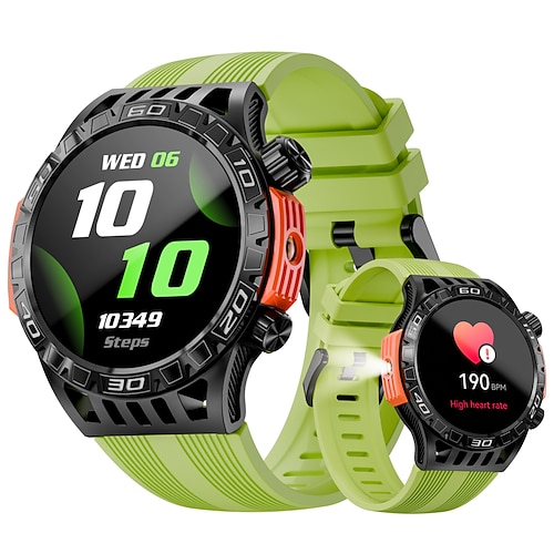 LOKMAT ZEUS 6 PRO Smartwatch 1.46 Zoll Smartwatch Fitnessuhr Bluetooth Schrittzähler Anruferinnerung Aktivitäts-Tracker Kompatibel mit Android iOS Damen Herren Langer Standby Freisprechanrufe Image