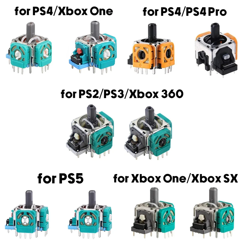 Original 3D Analog JoyStick Achse Potentiometer für PS2/PS3/PS4/PS5/Xbox One Serie/Xbox 360 Gamepads ThumbStick Reparatur Teile