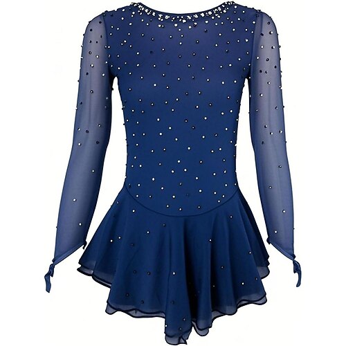 Rosa Eiskunstlaufkleid für Mädchen, Showuniform für Auftritte und Wettkämpfe Image