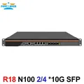 Partitore 1U Server firewall per montaggio su rack Mini PC Intel Alder Lake N100 4*/2*10G SFP + 4*i226-V 2.5G LAN Hardware di sicurezza di rete
