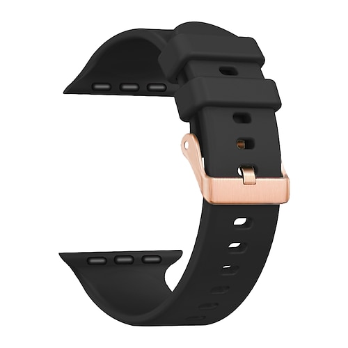 Sportarmband kompatibel mit Apple Watch-Armband 38 mm 40 mm 41 mm, robuster Metallverschluss, verstellbares Silikonarmband, Ersatzarmband für iWatch Ultra 2 Serie 9 8 7 SE 6 5 4 3 2 1 Image
