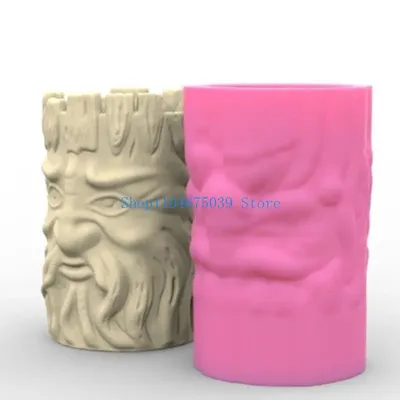 Resin Vase Mold Flower Vase Molds Succulent Planter Mold Tree Stump Elder Shape Ornament Molds for Hand-Making Flowerpot