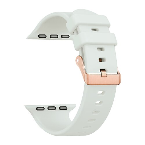 Sportarmband kompatibel mit Apple Watch-Armband 38 mm 40 mm 41 mm, robuster Metallverschluss, verstellbares Silikonarmband, Ersatzarmband für iWatch Ultra 2 Serie 9 8 7 SE 6 5 4 3 2 1 Image