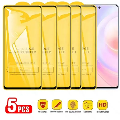 1-5 Pcs 9D Tempered Glass For Poco M7 Pro 5G X6 X4 F6 F5 M6 Pro Full Cover Glass For Poco M5 M4 Pro X3 X4 Pro F3 Tempered Glass