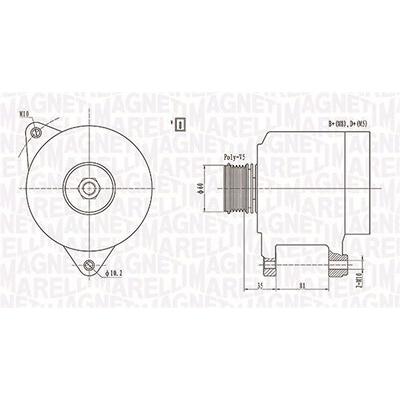 Magneti Marelli Generator [Hersteller-Nr. 063731139010] für Audi, VW Image
