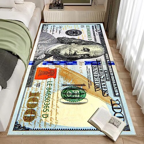 Kreativer Dollar-Teppich, Bodenmatte mit Gelddesign für Küche, Schlafzimmer, Nachttisch, Eingangsbereich und Heimdekoration Image