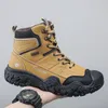 Herbst Neue männer Arbeit Stiefel Große Größe 39-47 Komfort Anti Slip Outdoor Stiefel Männer Wanderschuhe Plattform trekking Camping Schuhe Männer