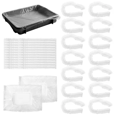 40Pcs Disposable PVC Paint Tray Liner Large Capacity Textured Surface For Painting Tool Supply Holder Plastic Coating Pan Paint