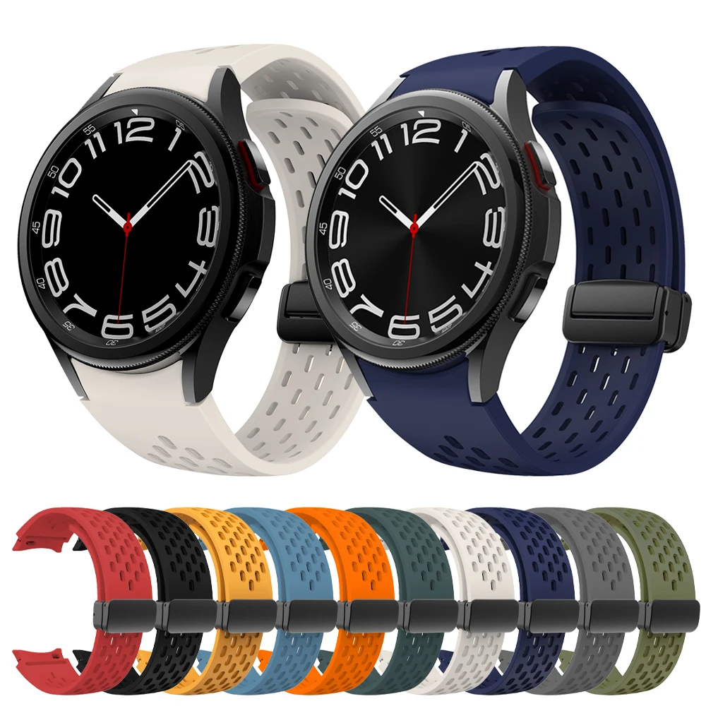 Magnets chn allen band für Samsung Galaxy Uhr 6//Classic/Pro 45mm 44mm 40mm 43mm 47mm Armband keine Lücken Silikon armband Correa Image