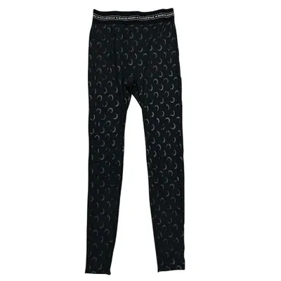 Slim Fit Printed Elastic Base Layer Pants Thin Sle Women's Leggings Streetwear Trendy Hot Girl Moon Print Seven-Nine Length