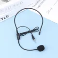 Microfono per cuffie montato sulla testa con filettatura a vite portatile Microfono per cuffie con spina da 3,5 mm cablato per insegnare riunioni Microfono auricolare per api