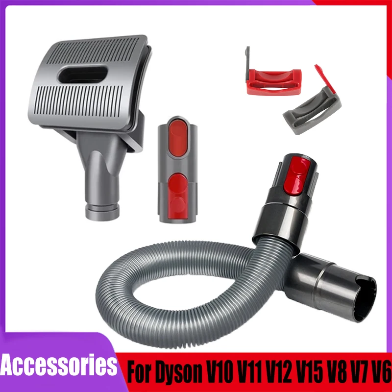 Für dyson v6 v7 v8 v10 v11 v12 v15 staubsauger pet bürstens ch lauch adapter schalter schnalle werkzeug bürste pet bürste haarentferner teile Image