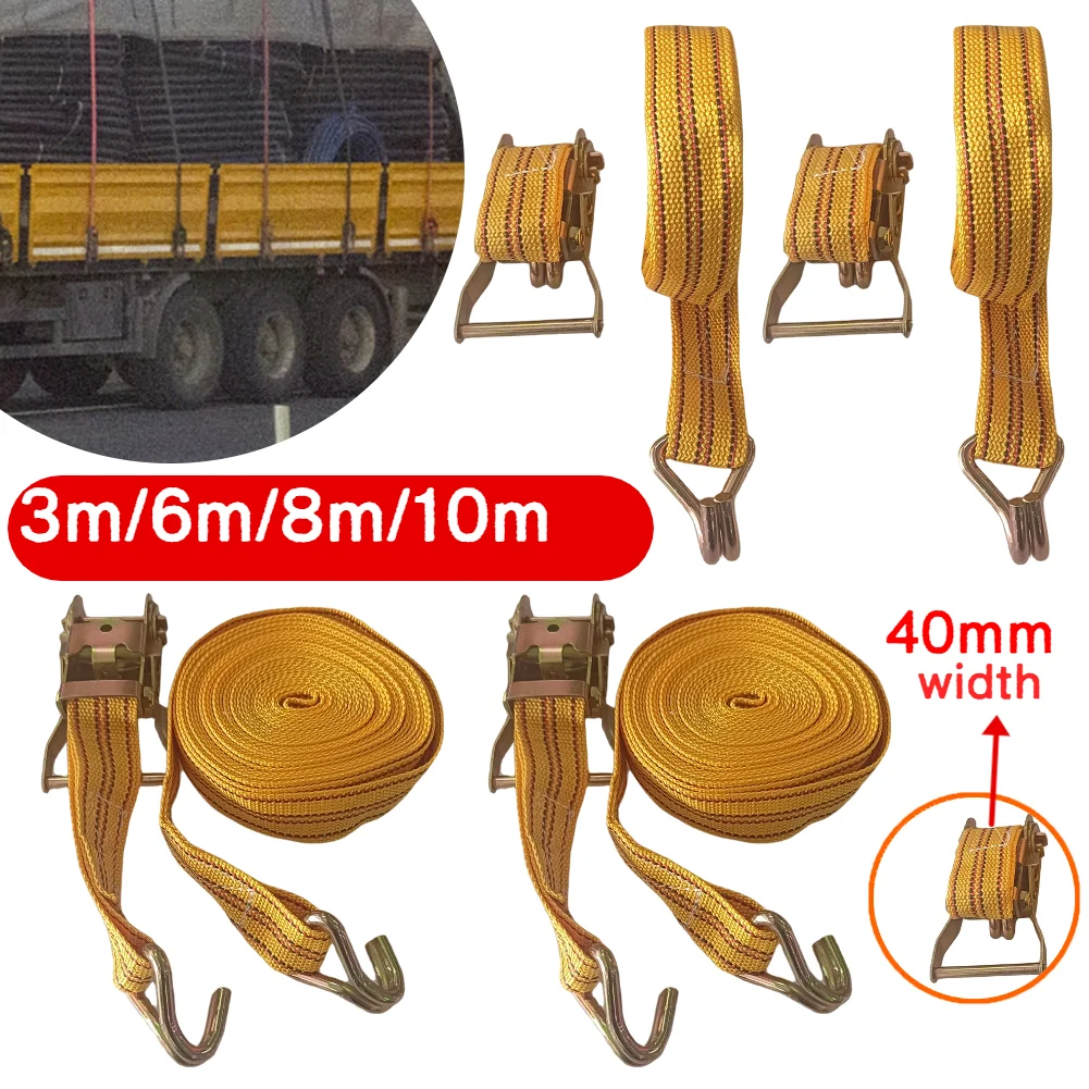 Ratschen gurte 40mm Klauen-LKW-Zurrgurt handlicher Gurt 3/6/8/10m Binde band spanner verdicken das Gürtels eil festziehen Image
