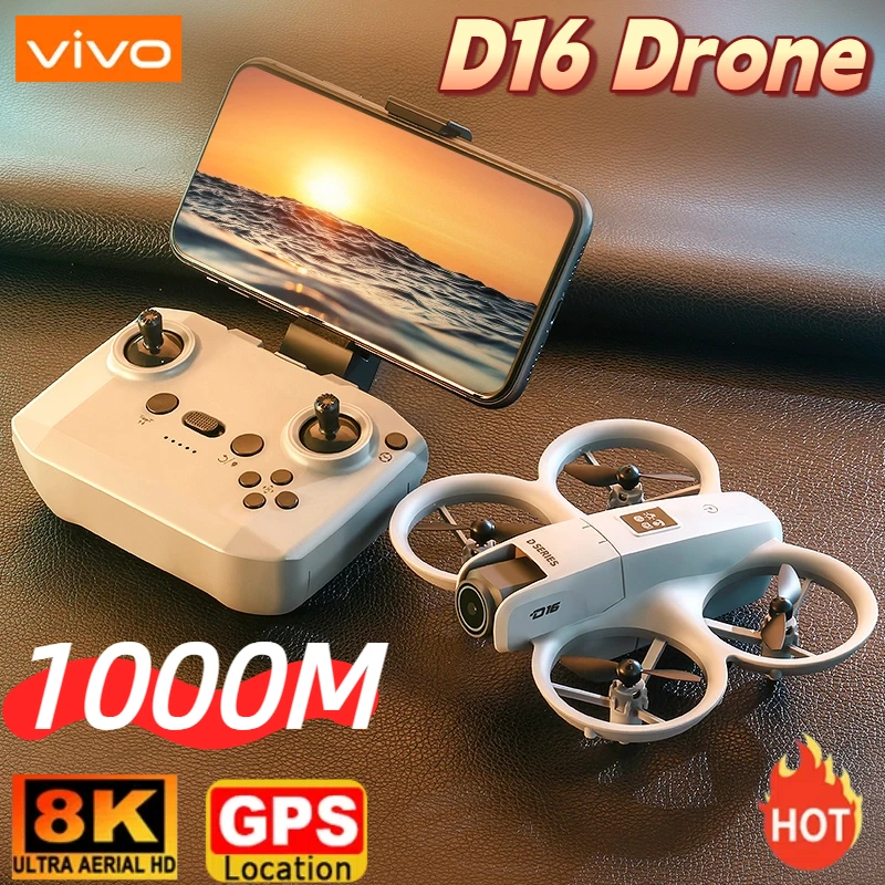 Xiaomi D16 Drohne 8K Aerial HD Professioneller Dual-Kamera-Hubschrauber Optischer Fluss Positionierungsvermeidung Bürstenloser Motor GPS-Drohne