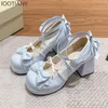 Japanische süße Damen High Heels Cross Strap Mary Jane Schuhe Prinzessin Rollenspiel Lolita Schuhe dicke Unterseite High Heels Damenschuh